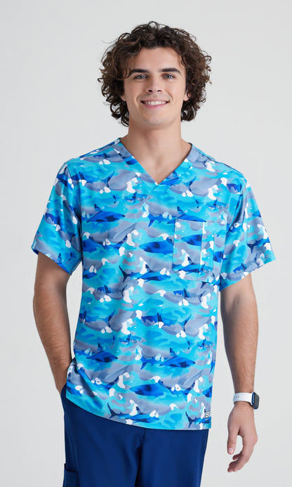 Skechers SKT175 Wild Tide Structure Scrub Top Wild Tide