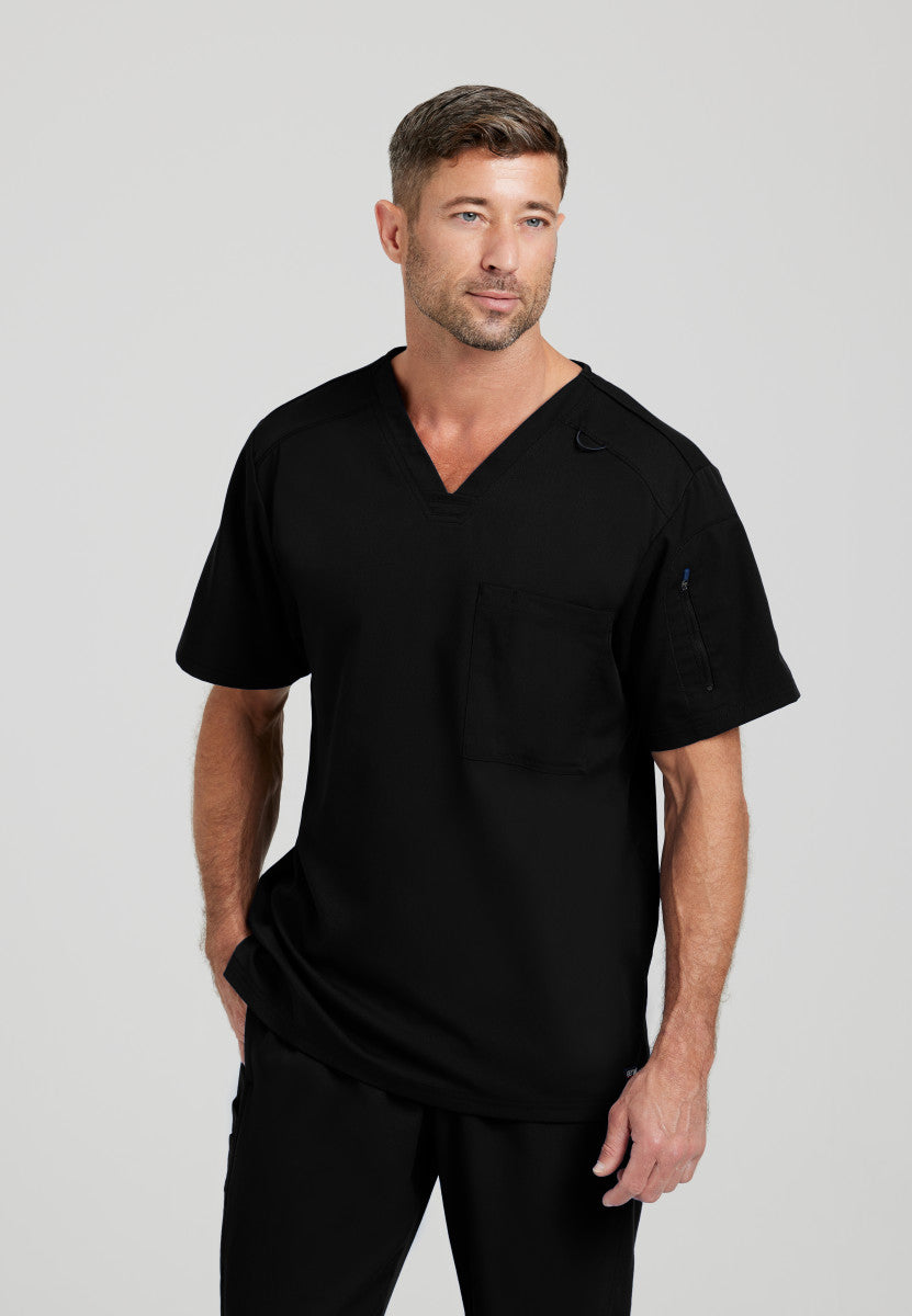 Greys Anatomy Stretch GRST079 Murphy Scrub Top Black