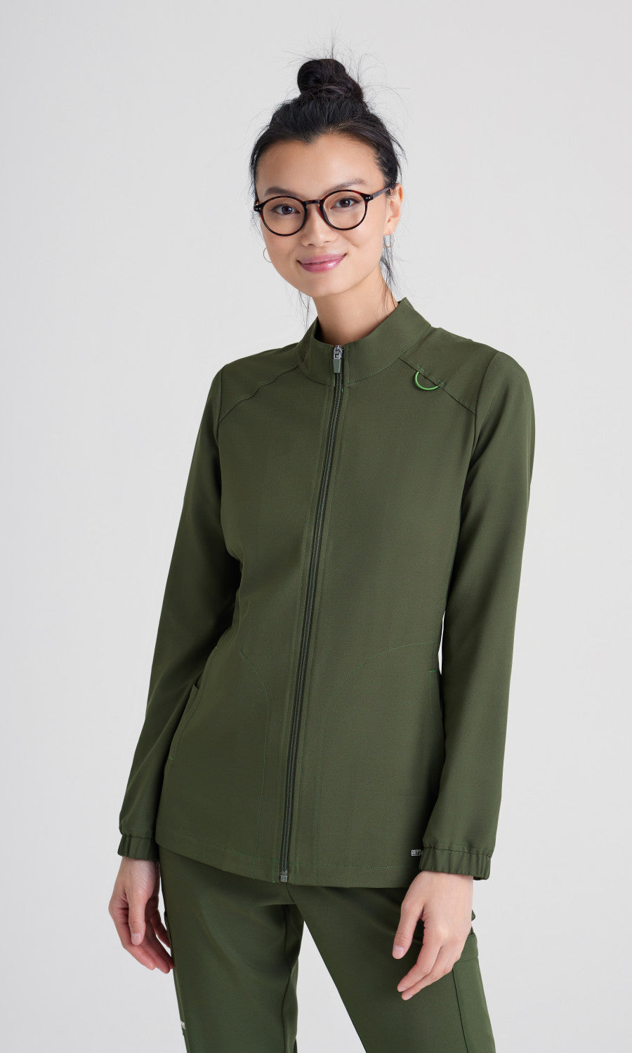 Grey's Anatomy Evolve GSSW886 Virtue Scrub Jacket Fern