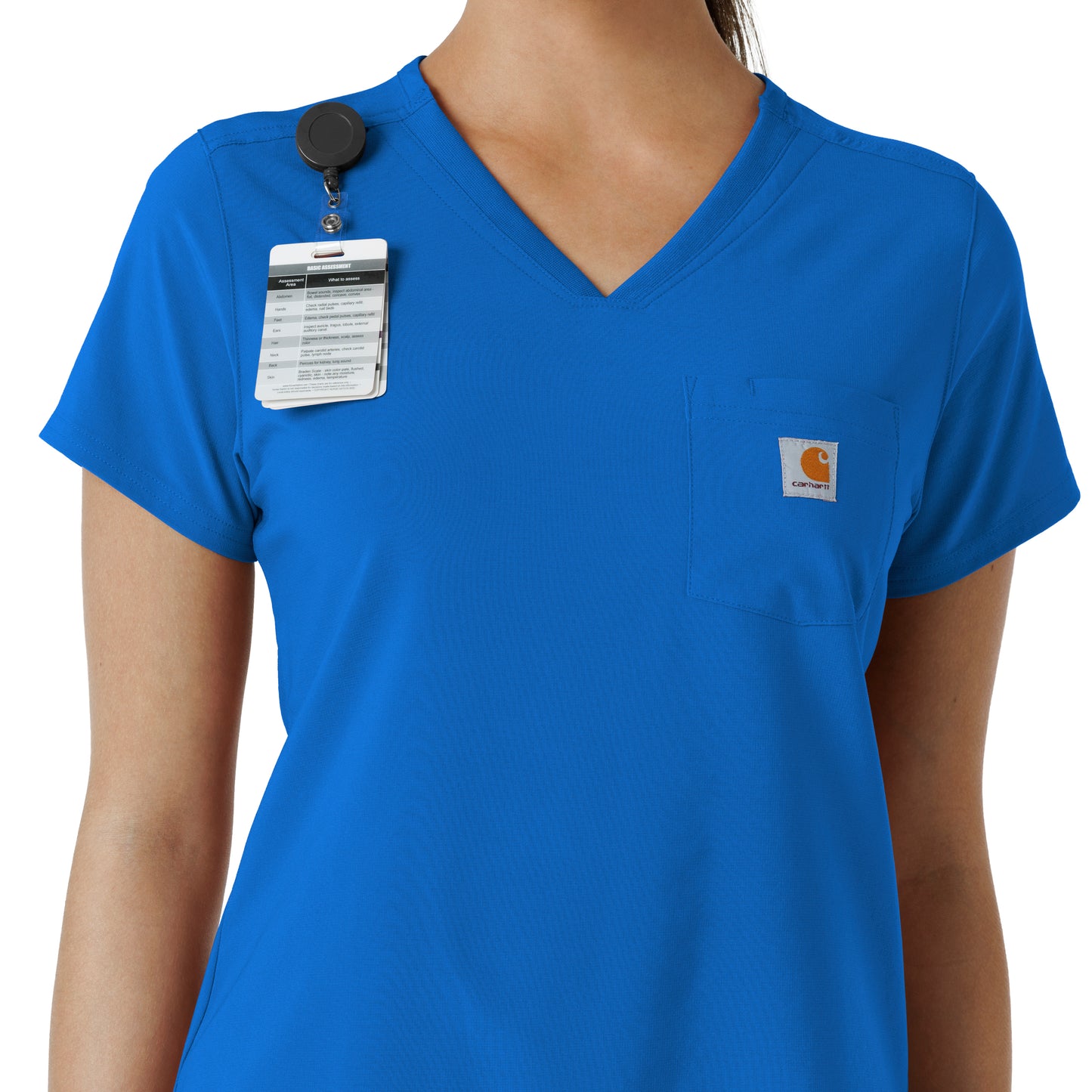 Force Cross-Flex C13410 Tuck-In Scrub Top Royal Model Image Alternate | Carhartt