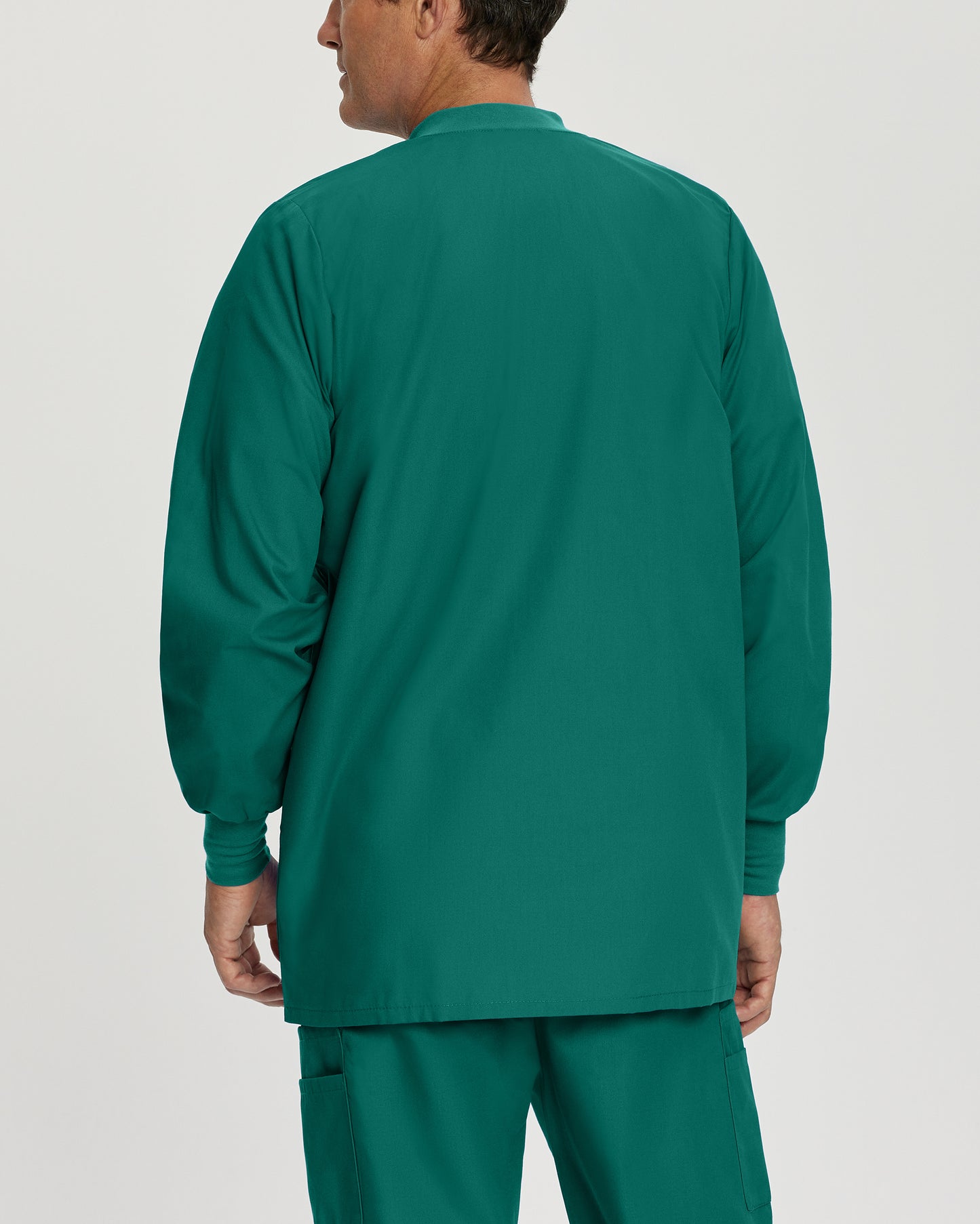 Essentials 7551 Men's 5 Pocket Warm Up Scrub Jacket Hunter Green Image