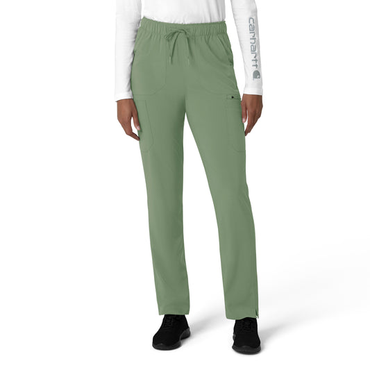 Force Cross-Flex C53210 Women's Straight Leg Cargo Scrub Pants Green Slate