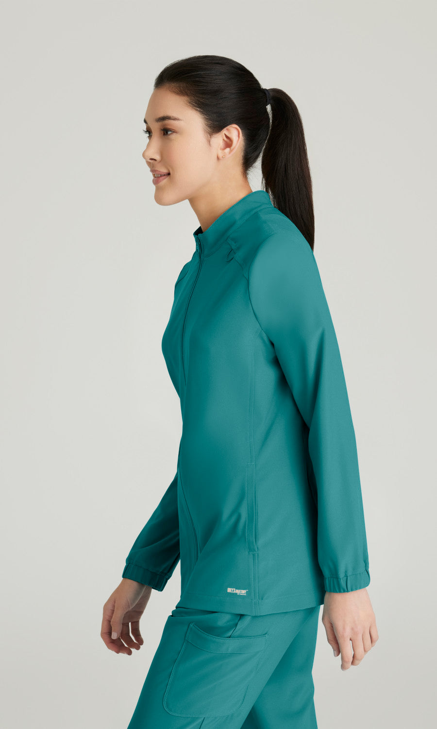 Grey's Anatomy Evolve GSSW886 Virtue Scrub Jacket Teal