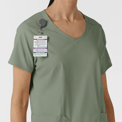 Boundless 6251 2-Pocket V-Neck Scrub Top Sage Model Image Alternate | Wink