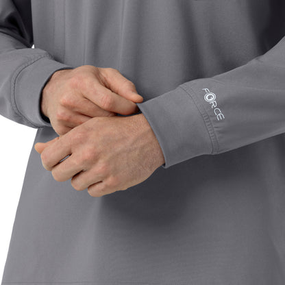 Force Cross-Flex C16610 Men's Crew Neck Long Sleeve Scrub Top Pewter
