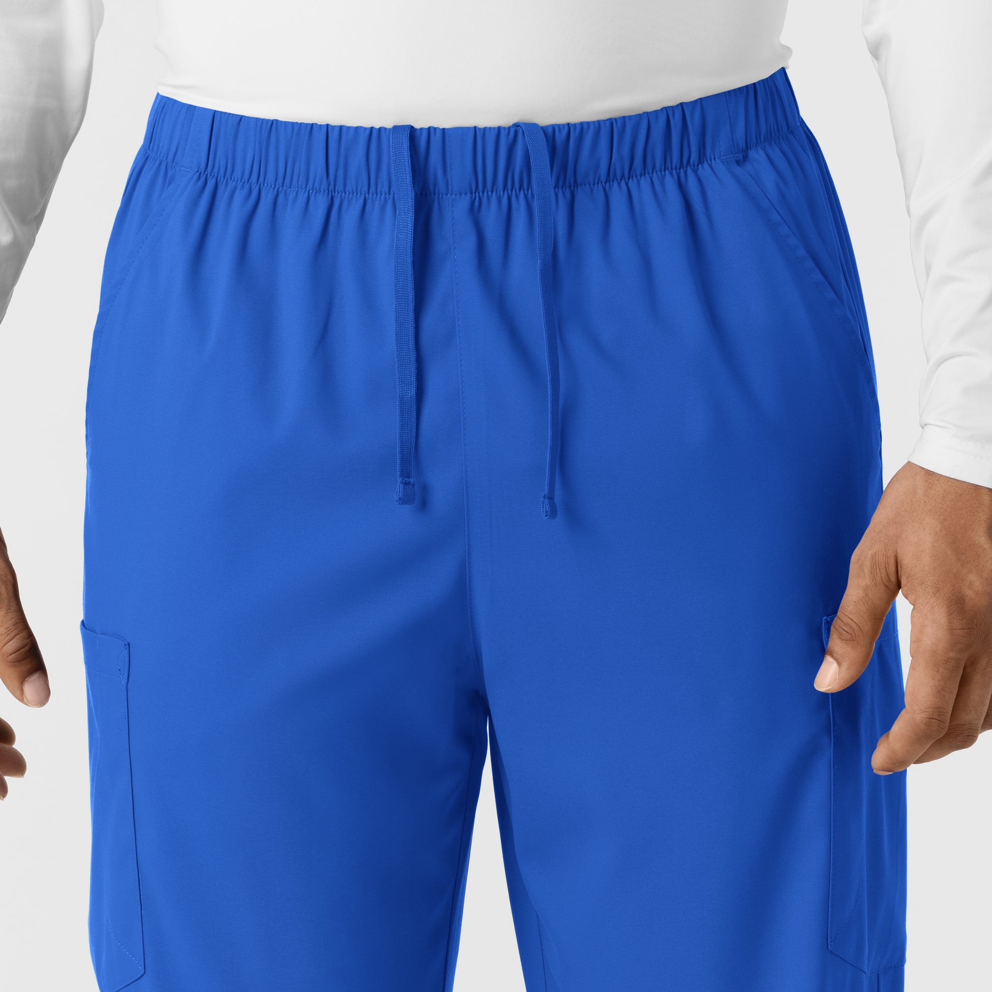 Boundless 5051 Unisex Straight Leg Scrub Pants Royal Model Image Alternate | Wink