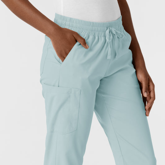 Boundless 5151 Jogger Scrub Pants Sky Blue Model Image Left Side | Wink