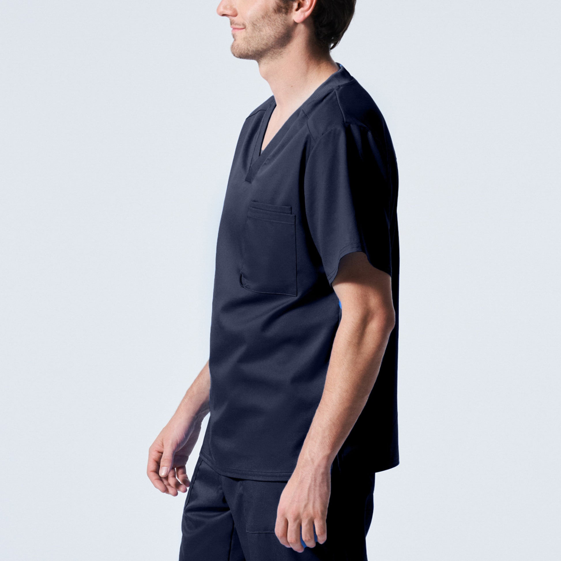 ProFlex LT108 Men's 2 Pocket V Neck Scrub Top True Navy Image