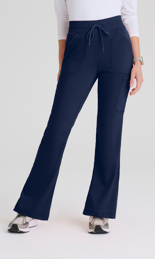 Greys Anatomy Spandex Stretch GRSP722 Women's Kristi Pant in Indigo by Barco Model Image Front