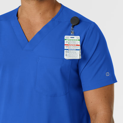 Boundless 6351 Men's Multi Pocket V-Neck Scrub Top Royal Model Image Alternate | Wink