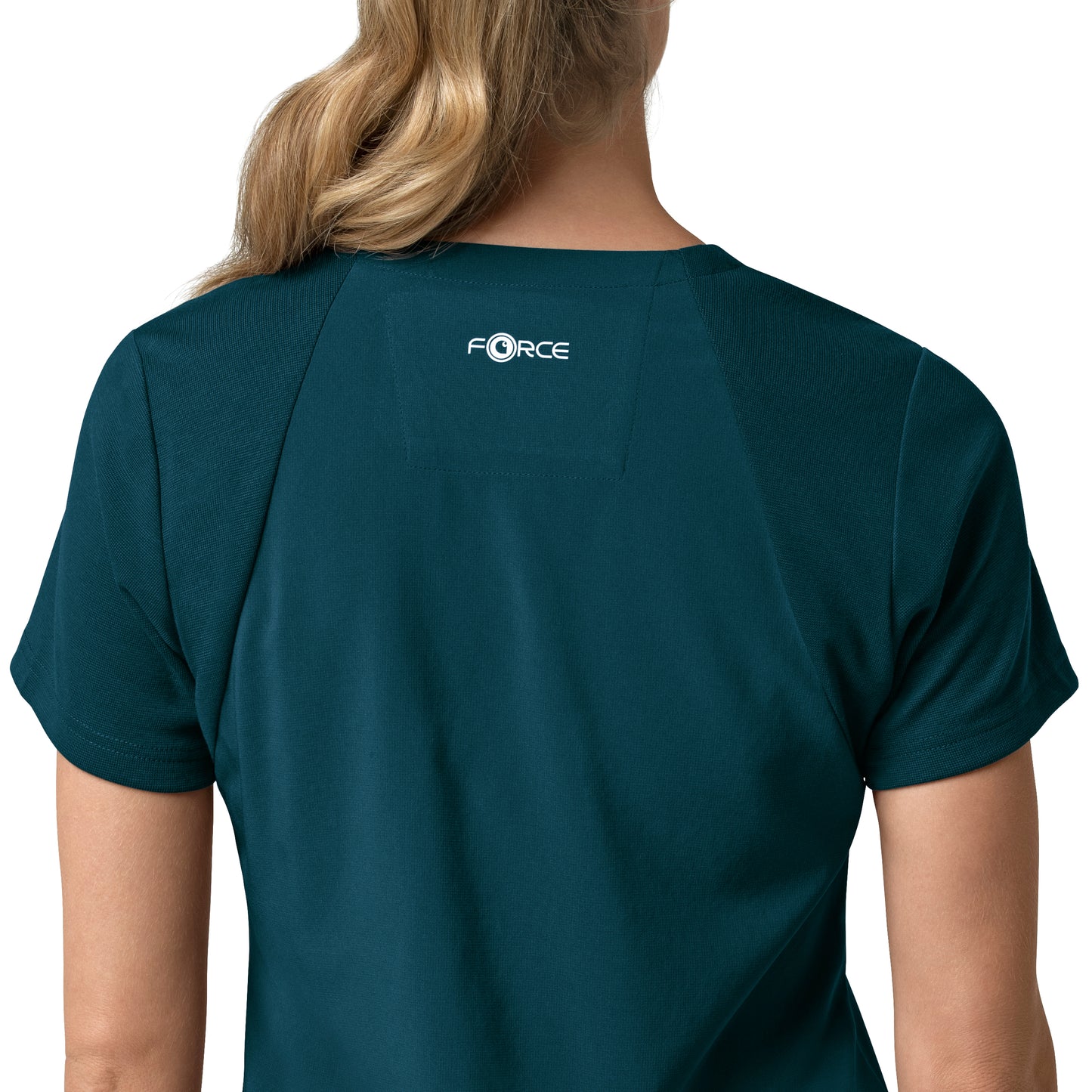 Force Cross-Flex C13210 Flex Panel V-Neck Scrub Top Caribbean Model Image Alternate | Carhartt