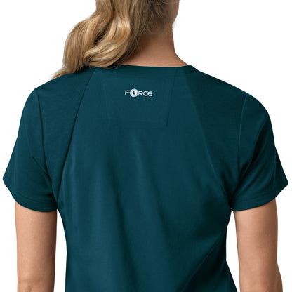 Force Cross-Flex C13210 Flex Panel V-Neck Scrub Top Caribbean Model Image Alternate | Carhartt