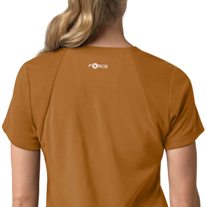 Force Cross-Flex C13210 Flex Panel V-Neck Scrub Top Fox Brown Model Image Alternate | Carhartt