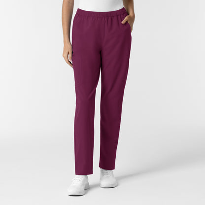 NURTUR 5280 Women's Slim Leg Scrub Pants Wine