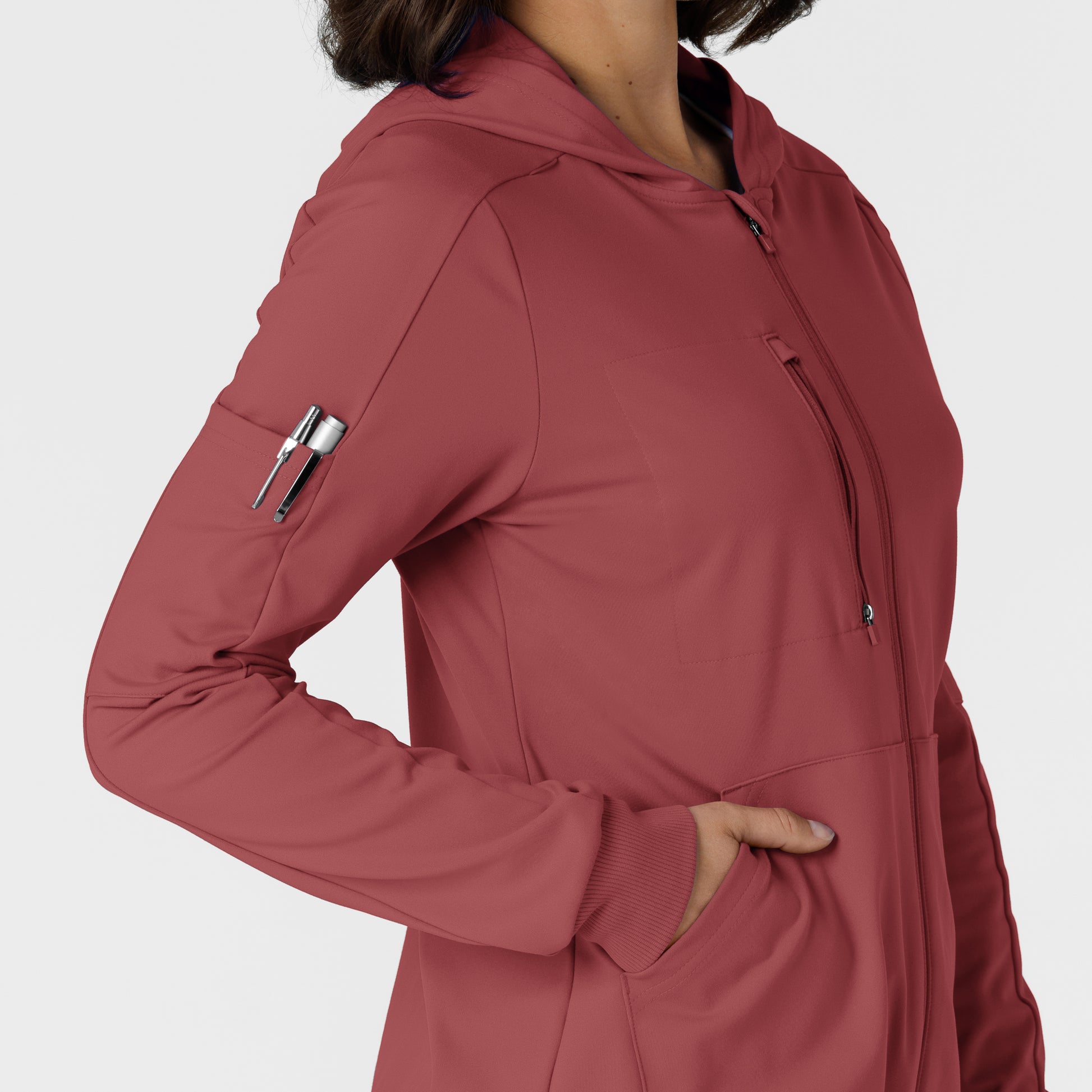 RENEW Knit 8159 Women’s Zip Hoodie Ruby
