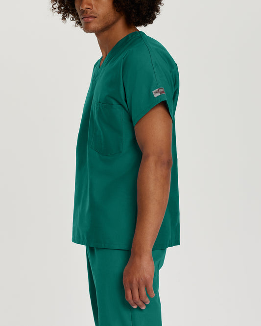 Scrub Zone 71221 Unisex 1 Pocket V Neck Scrub Top Hunter Image