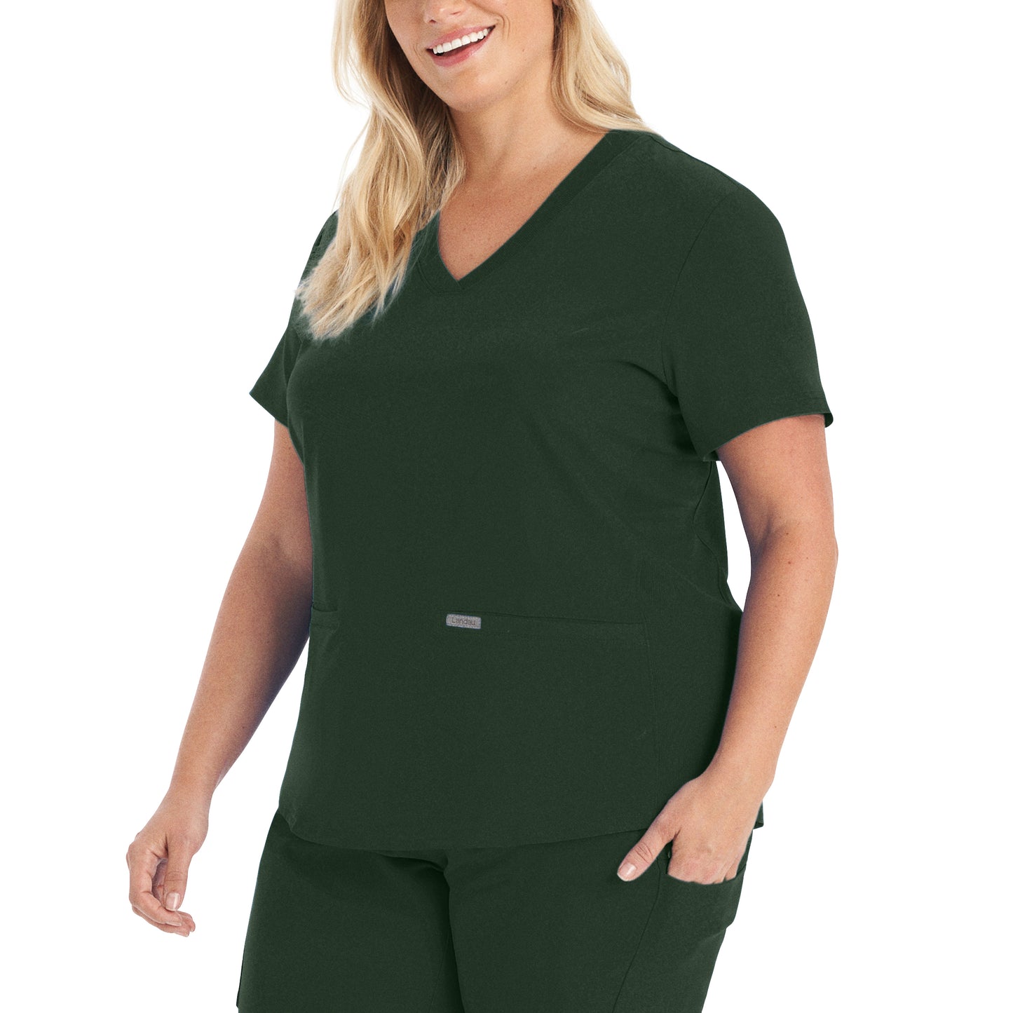 Forward LT100 Women's 3 Pocket V Neck Scrub Top Mountain View Image