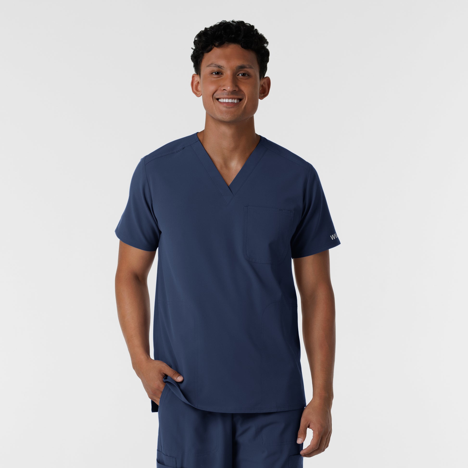 NURTUR 6380 Men's V-Neck Scrub Top Navy