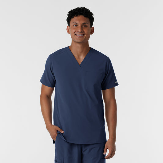 NURTUR 6380 Men's V-Neck Scrub Top Navy