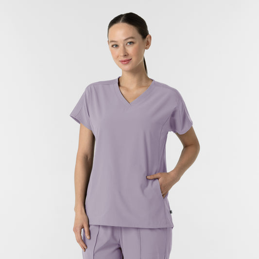 RENEW 6154 Women's V-Neck Tunic Scrub Top Wisteria