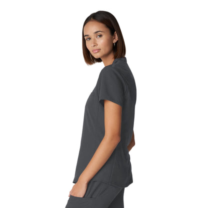 V-Tess WT110 Women's 2 Pocket V Neck Scrub Top Dark Pewter Image