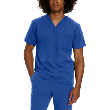 V-Tess 2206 Men's 2 Pocket V Neck Scrub Top White Image