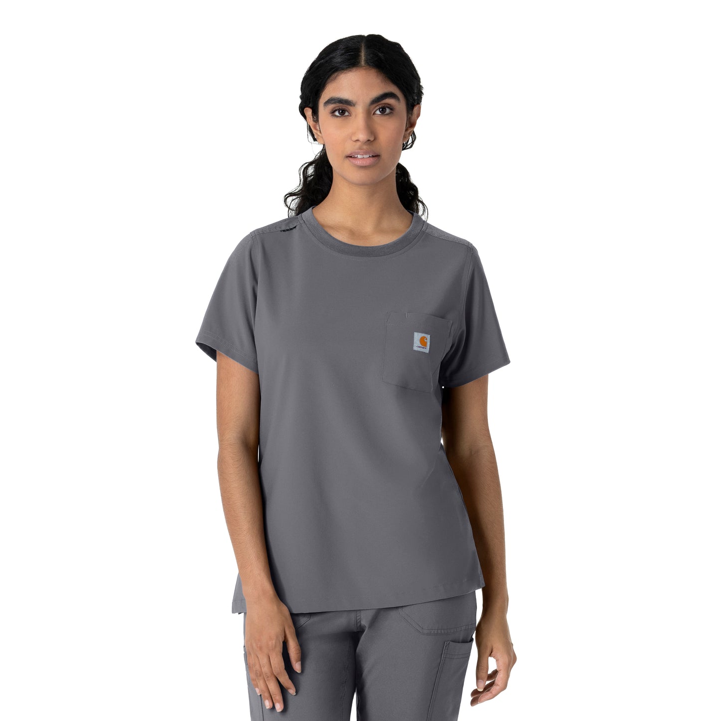 Force Cross-Flex C13510 Women's Crew Neck Scrub Top Pewter