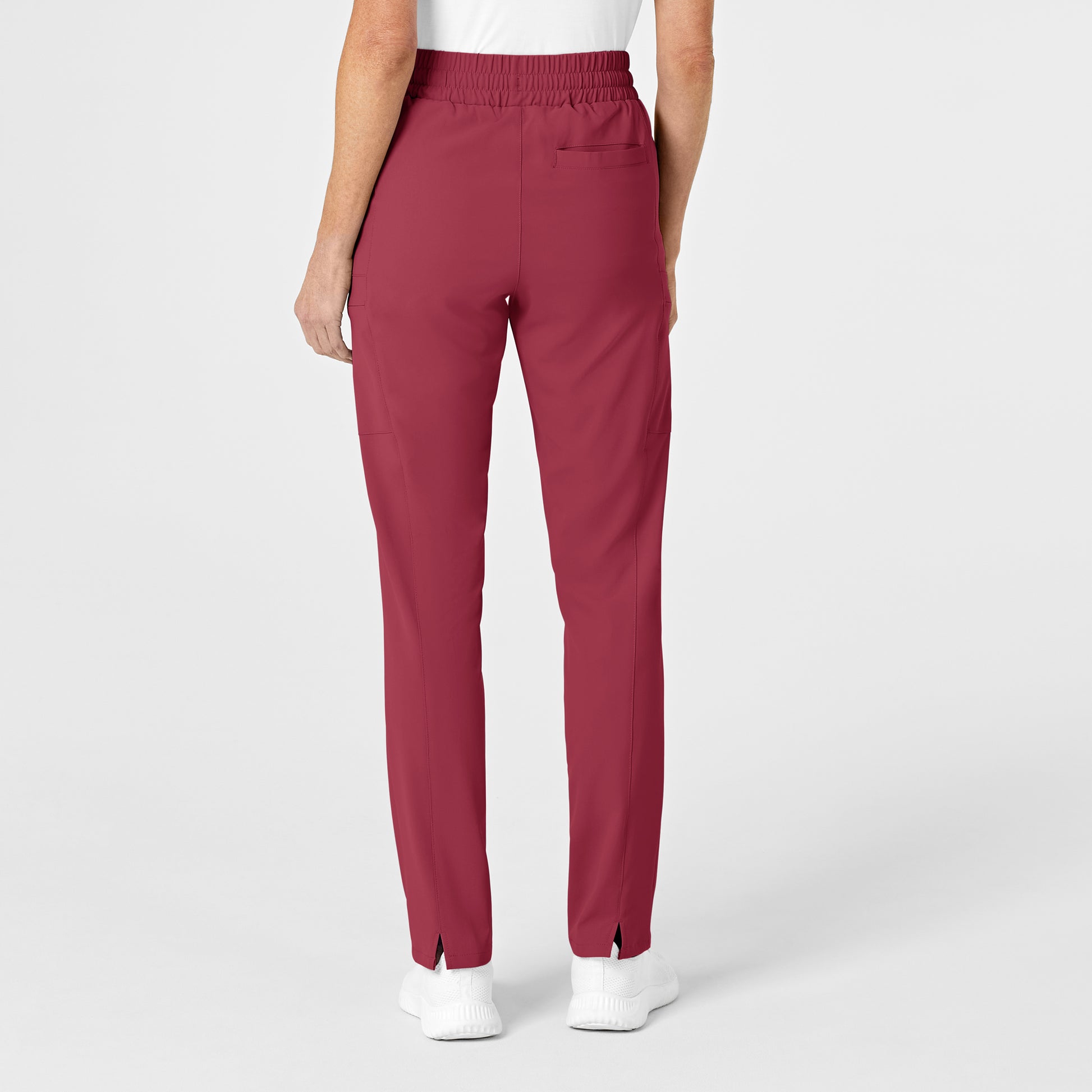 RENEW 5334 Women's High Waist Slim Leg Scrub Pants Ruby