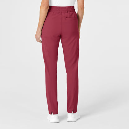RENEW 5334 Women's High Waist Slim Leg Scrub Pants Ruby