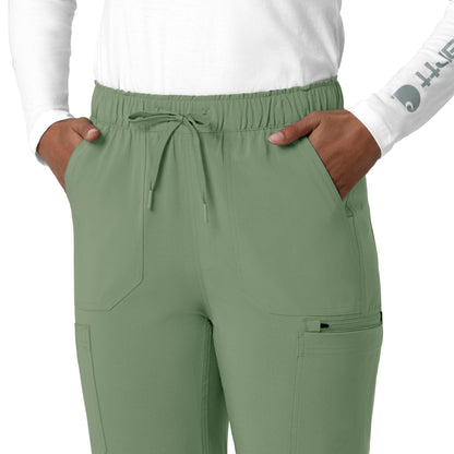 Force Cross-Flex C53210 Women's Straight Leg Cargo Scrub Pants Green Slate