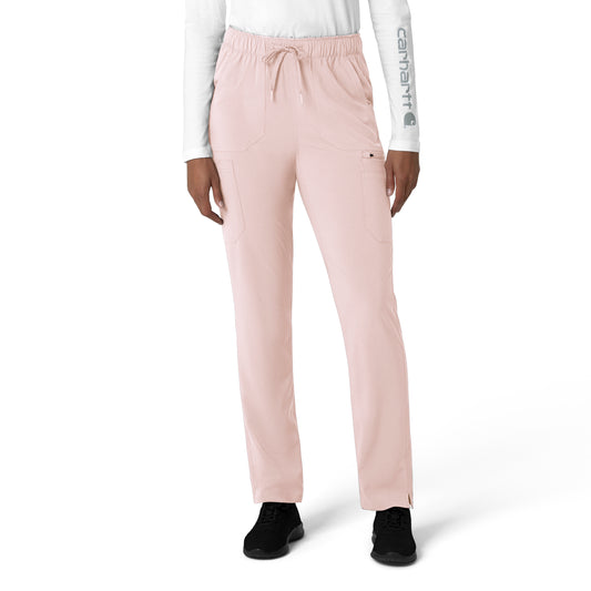 Force Cross-Flex C53210 Women's Straight Leg Cargo Scrub Pants Soft Rose