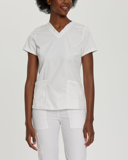 ProFlex 4160 Women's 3 Pocket V Neck Scrub Top White Image