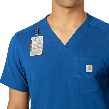 Rugged Flex Peak C15037 Men's 5-Pocket V-Neck Scrub Top Royal Model Image Alternate | Carhartt