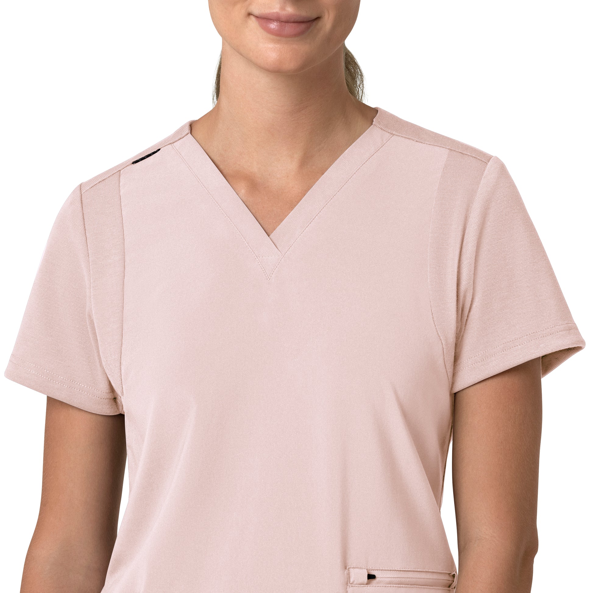 Force Cross-Flex C13210 Women's Flex Panel V-Neck Scrub Top Soft Rose