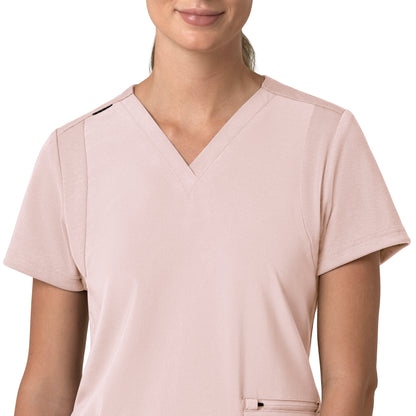 Force Cross-Flex C13210 Women's Flex Panel V-Neck Scrub Top Soft Rose
