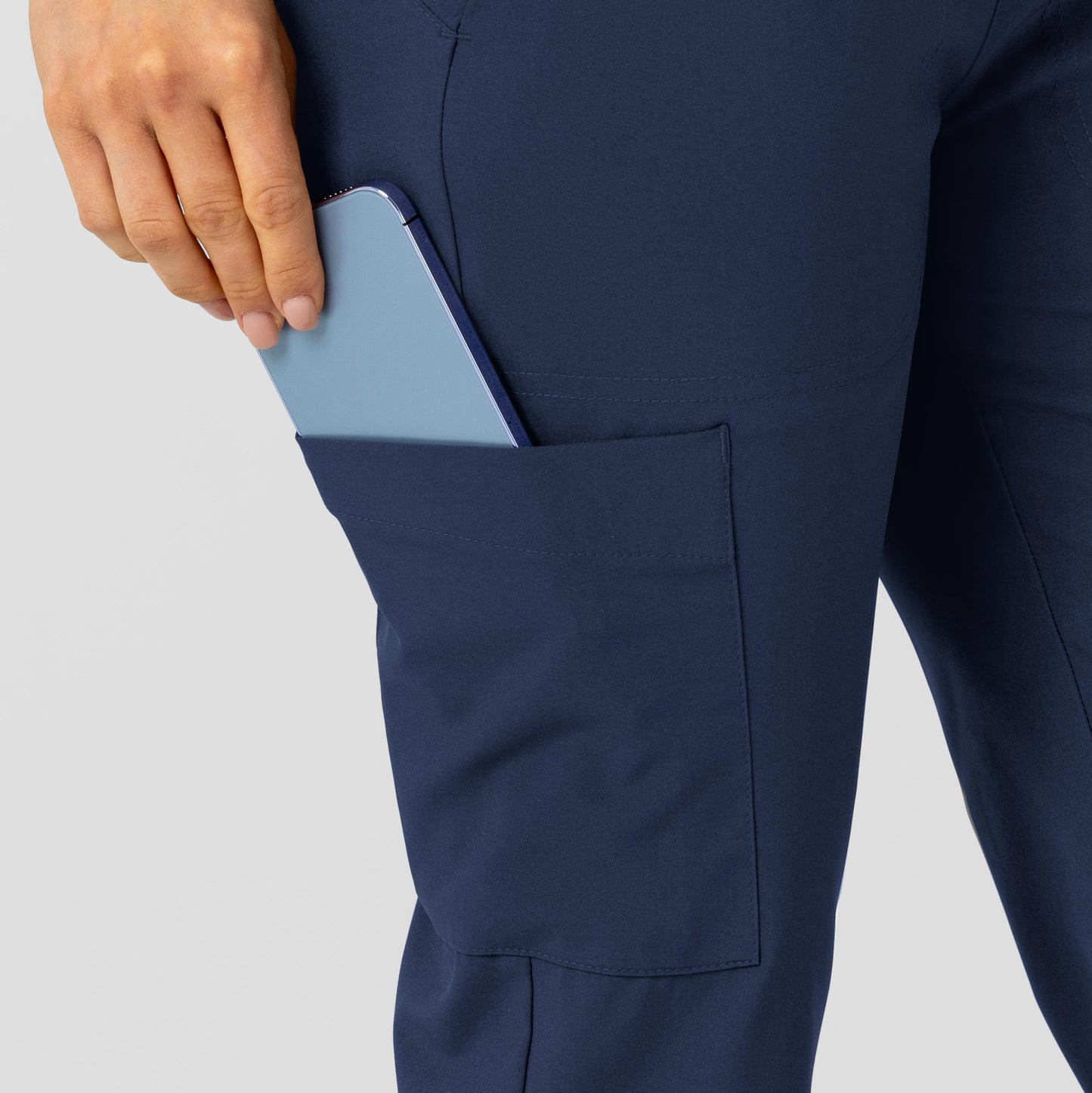 W123 5045 Flex-n-Reach Track Scrub Pants Navy Model Image Alternate | Wink