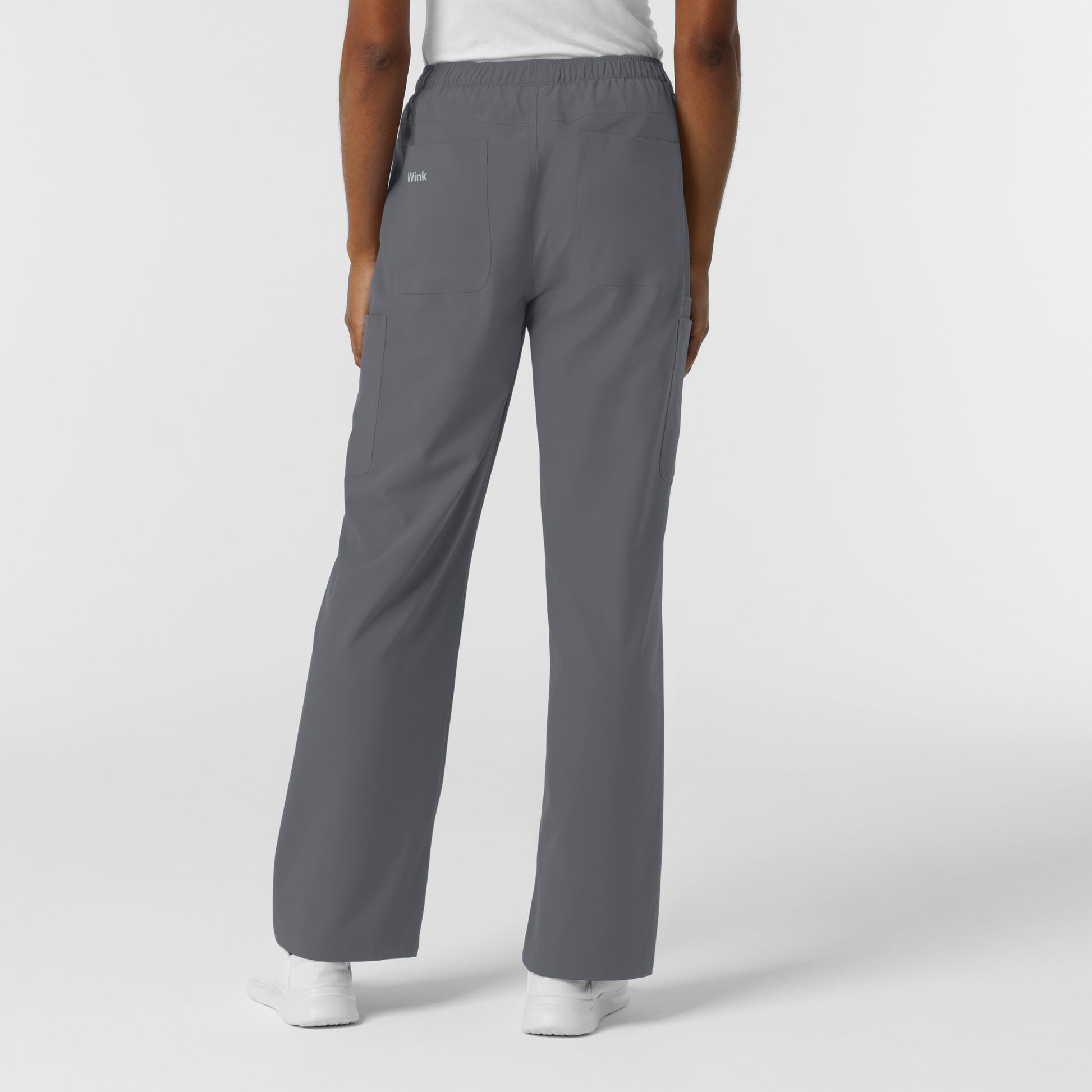 NURTUR 5180 Women's Straight Leg Cargo Scrub Pants Pewter