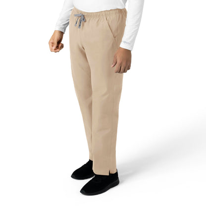 Force Essentials C55013 Unisex Elastic Waist Cargo Scrub Pants Khaki Model Image Right Side | Carhartt