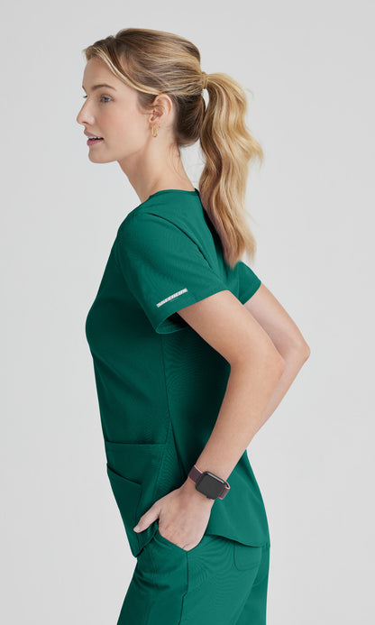Skechers SK101 Breeze Scrub Top Hunter Green