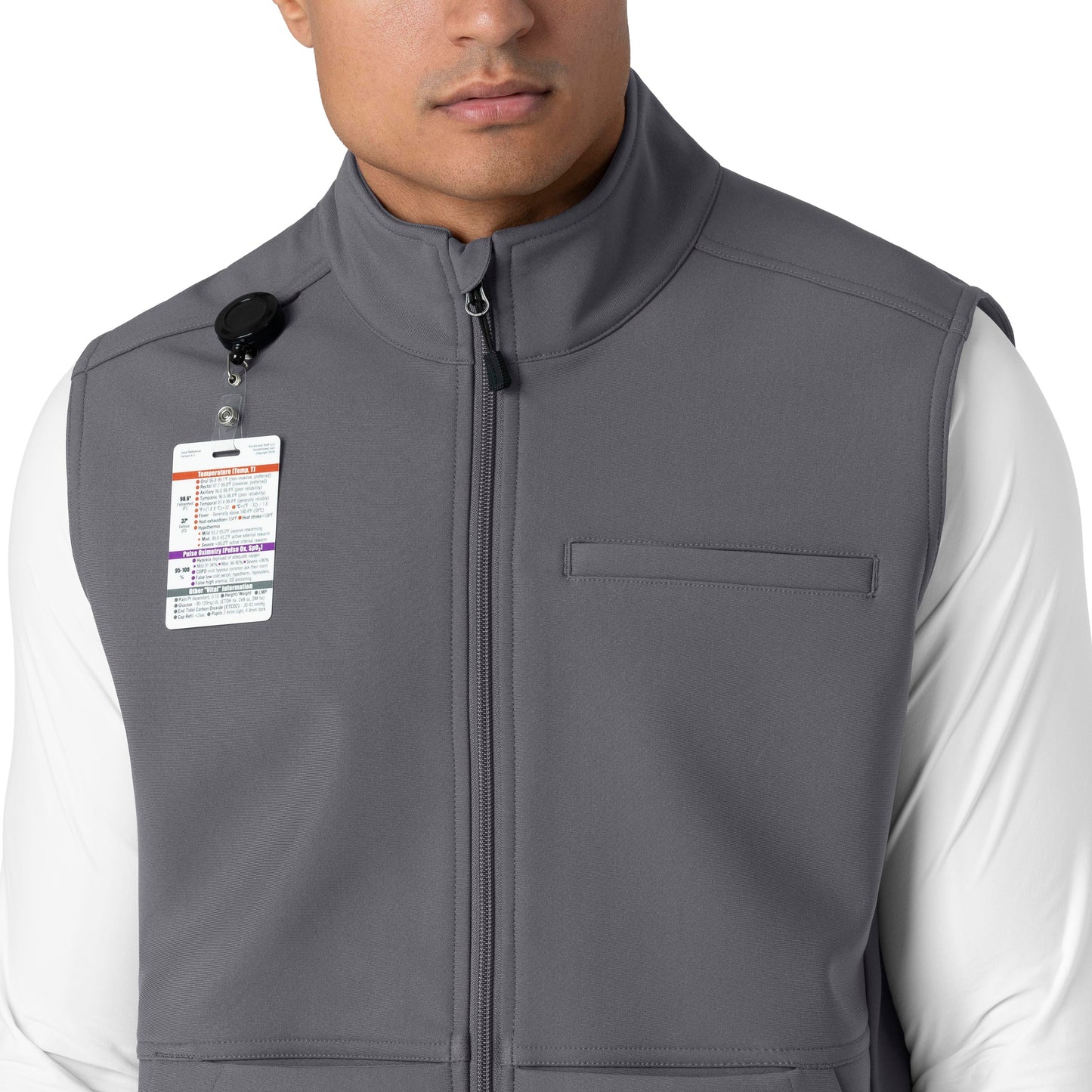 Rugged Flex C82023 Men's Bonded Fleece Vest Pewter Model Image Alternate | Carhartt