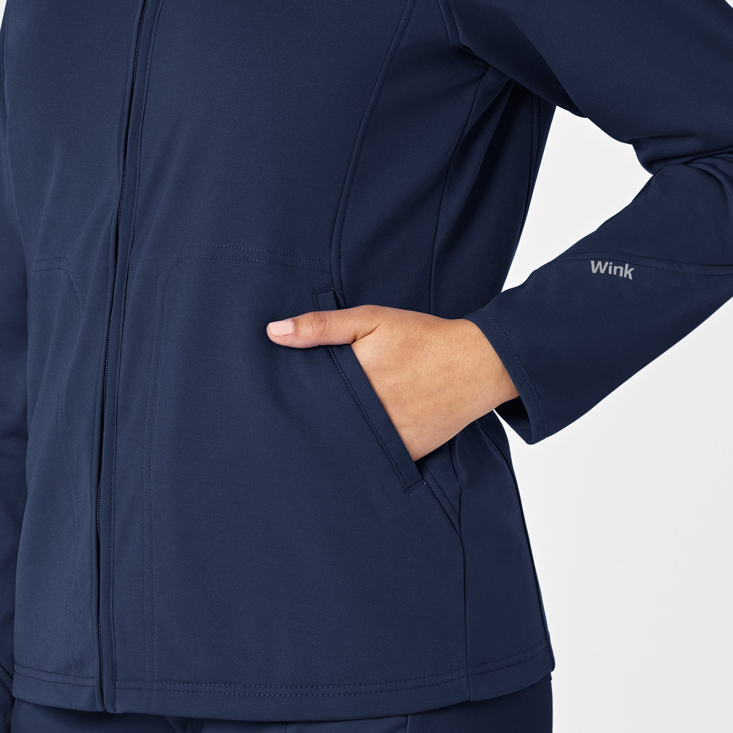 Layers 8209 Fleece Full Zip Jacket Navy Model Image Alternate | Wink