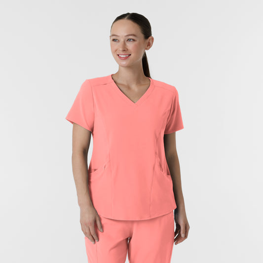 RENEW 6134 Women's V-Neck Scrub Top Paradise Pink
