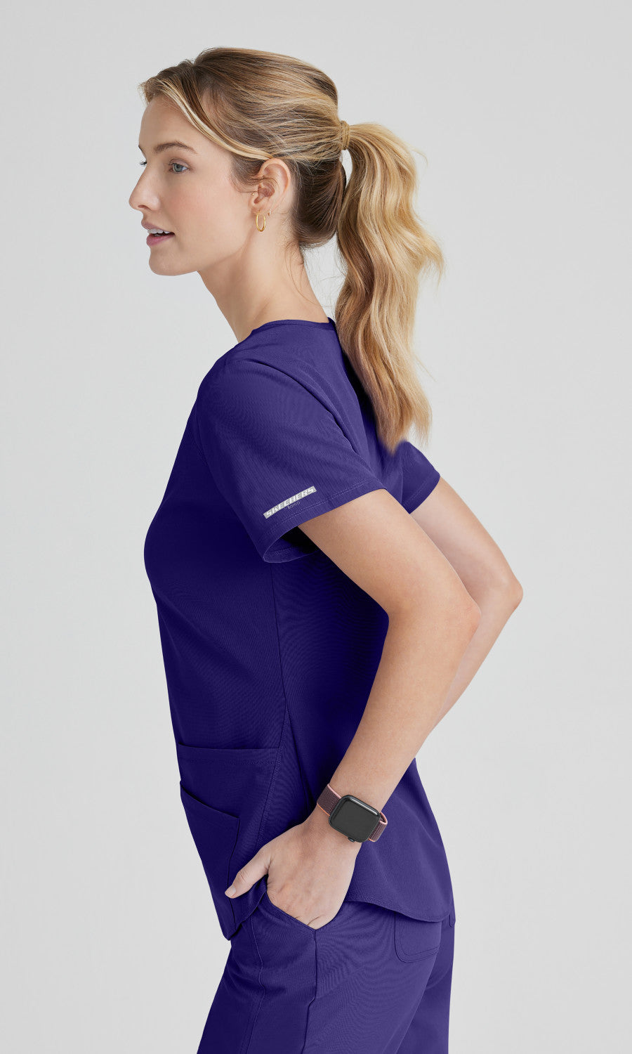 Skechers SK101 Breeze Scrub Top New Grape