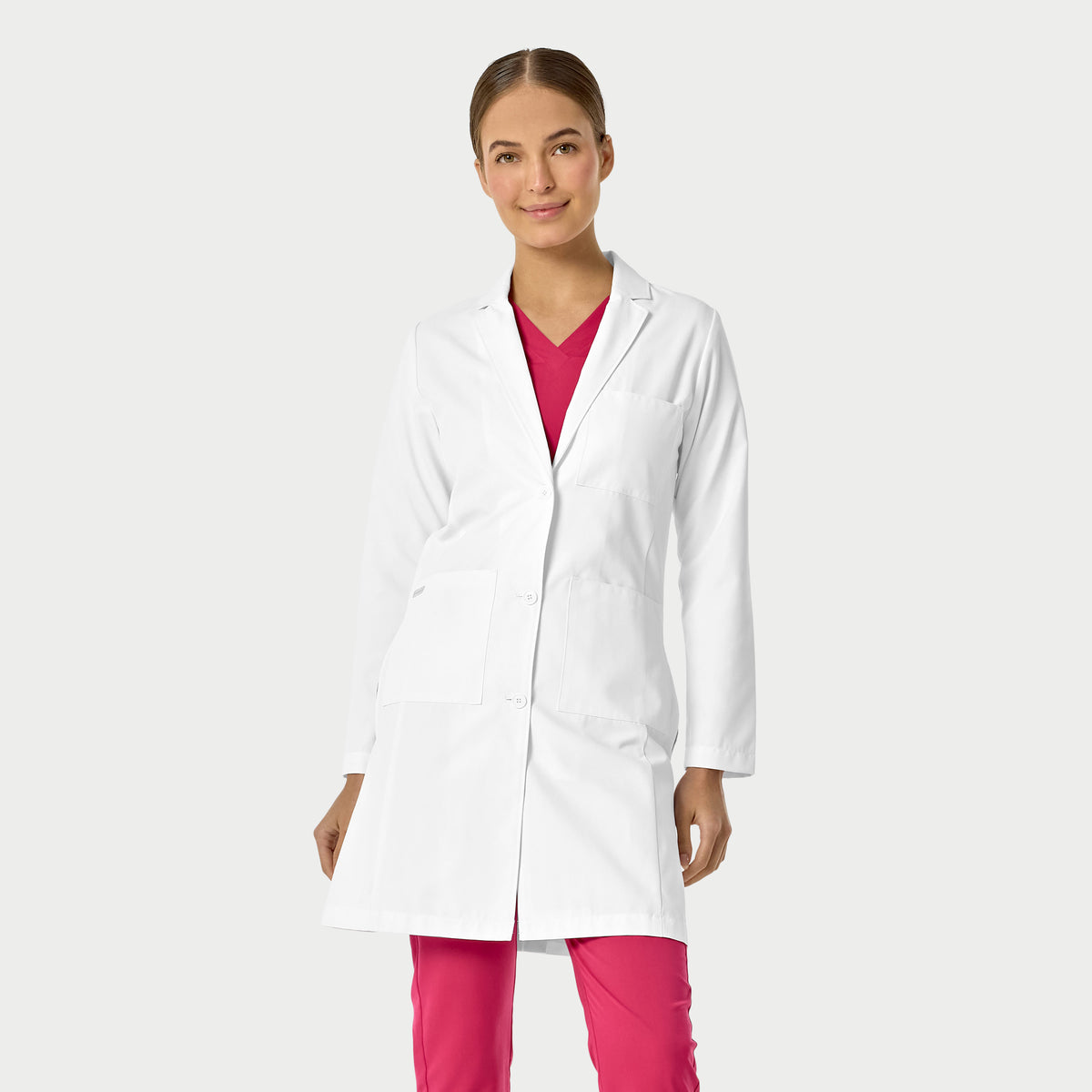 Parkley 3027 Women's Long Lab Coat White