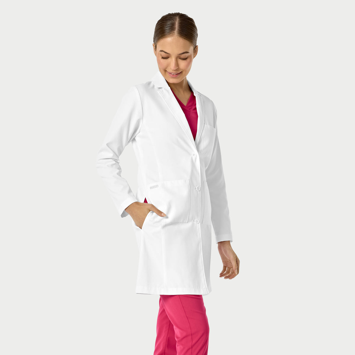 Parkley 3027 Women's Long Lab Coat White