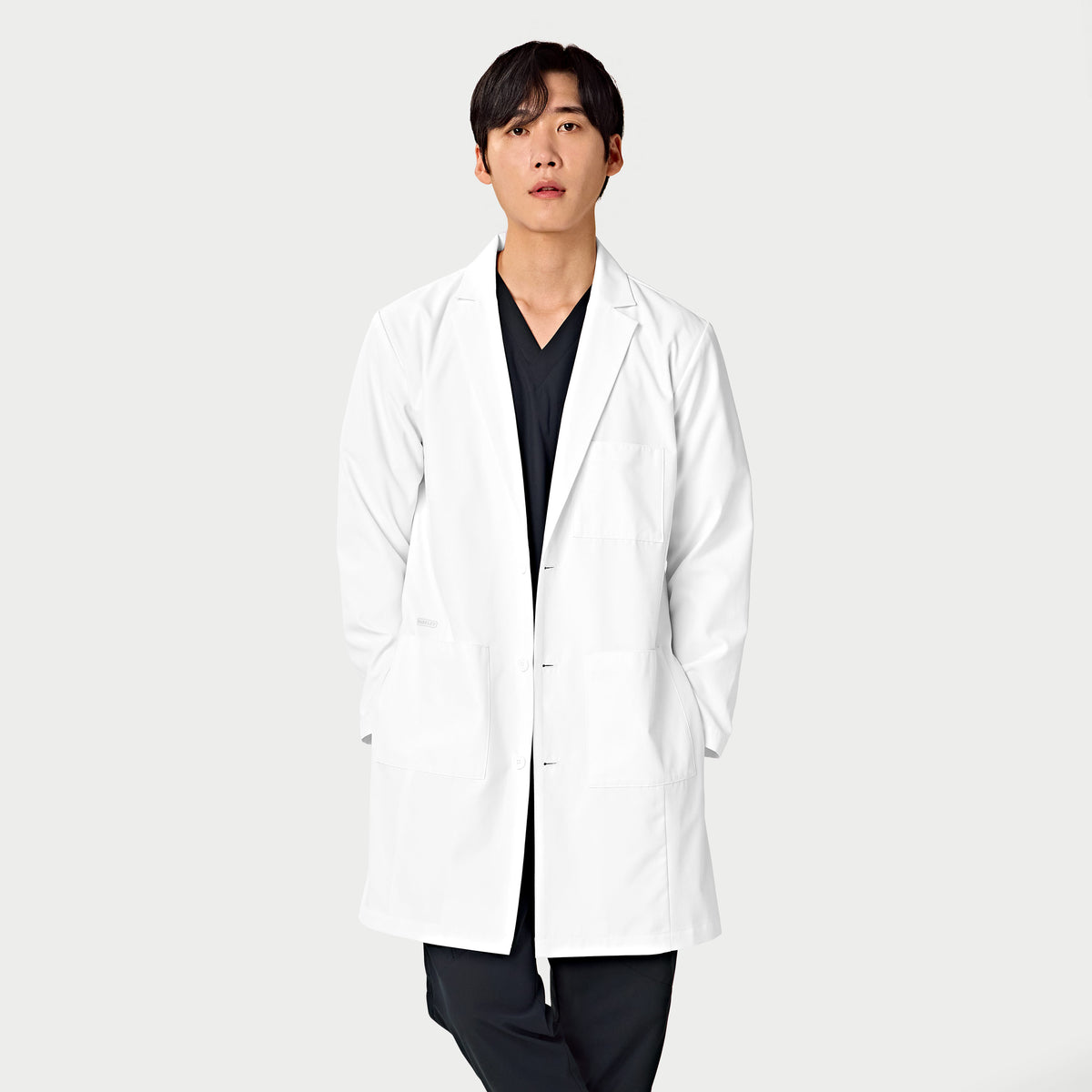 Parkley 3527 Men's Long Lab Coat White