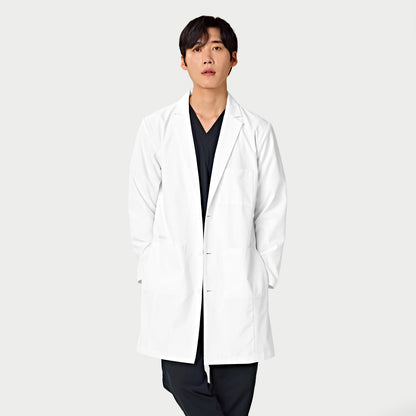 Parkley 3527 Men's Long Lab Coat White