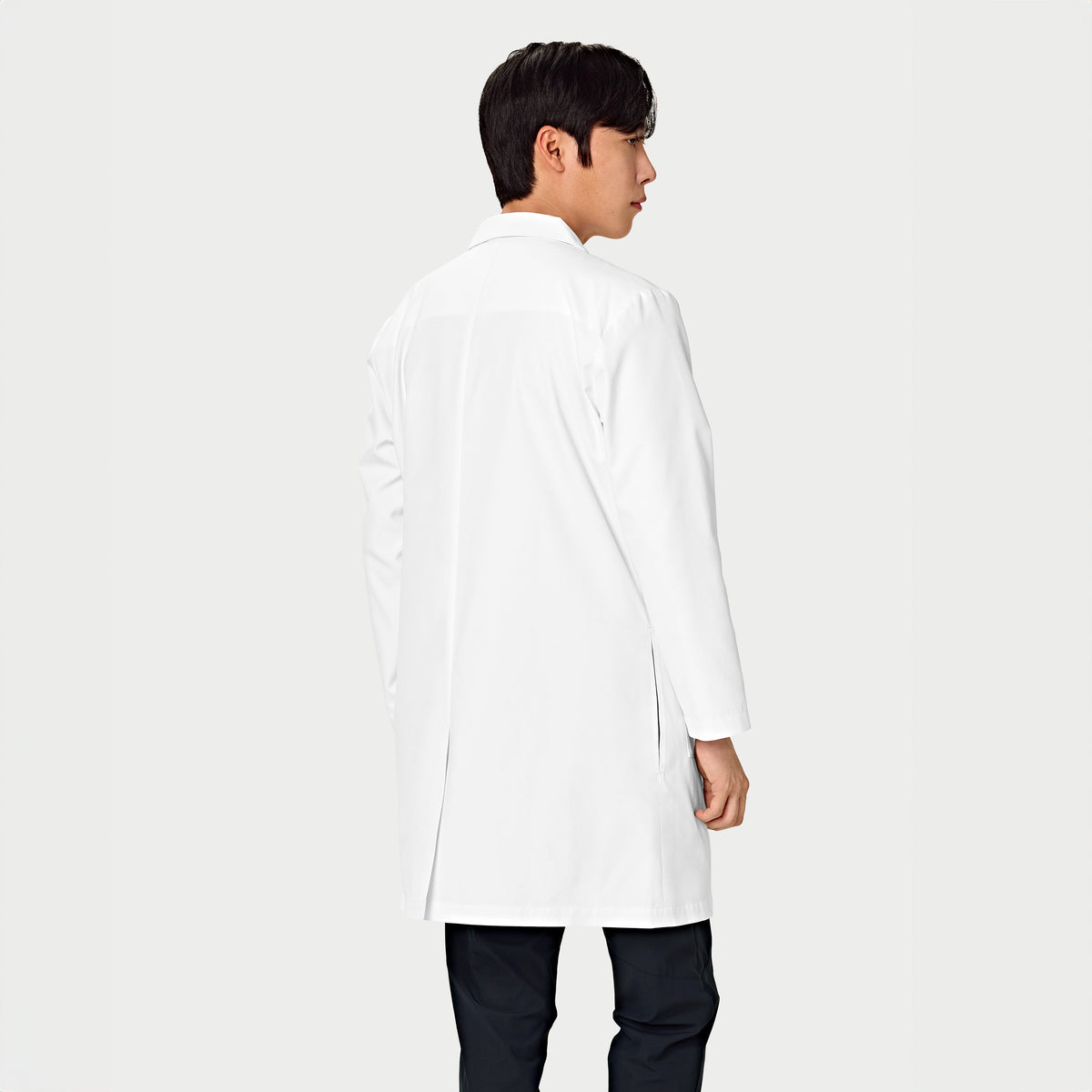 Parkley 3527 Men's Long Lab Coat White
