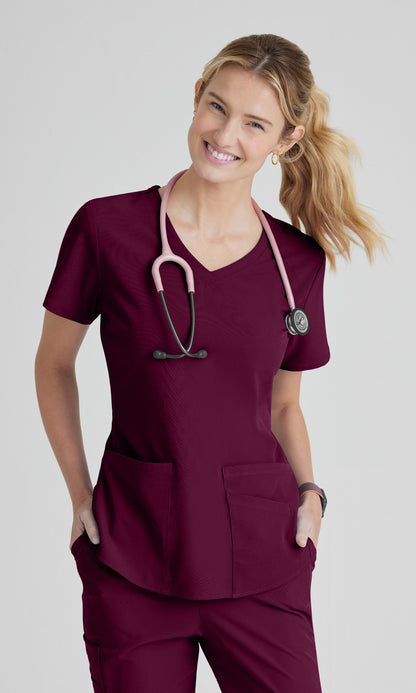 Skechers SK101 Breeze Scrub Top Wine