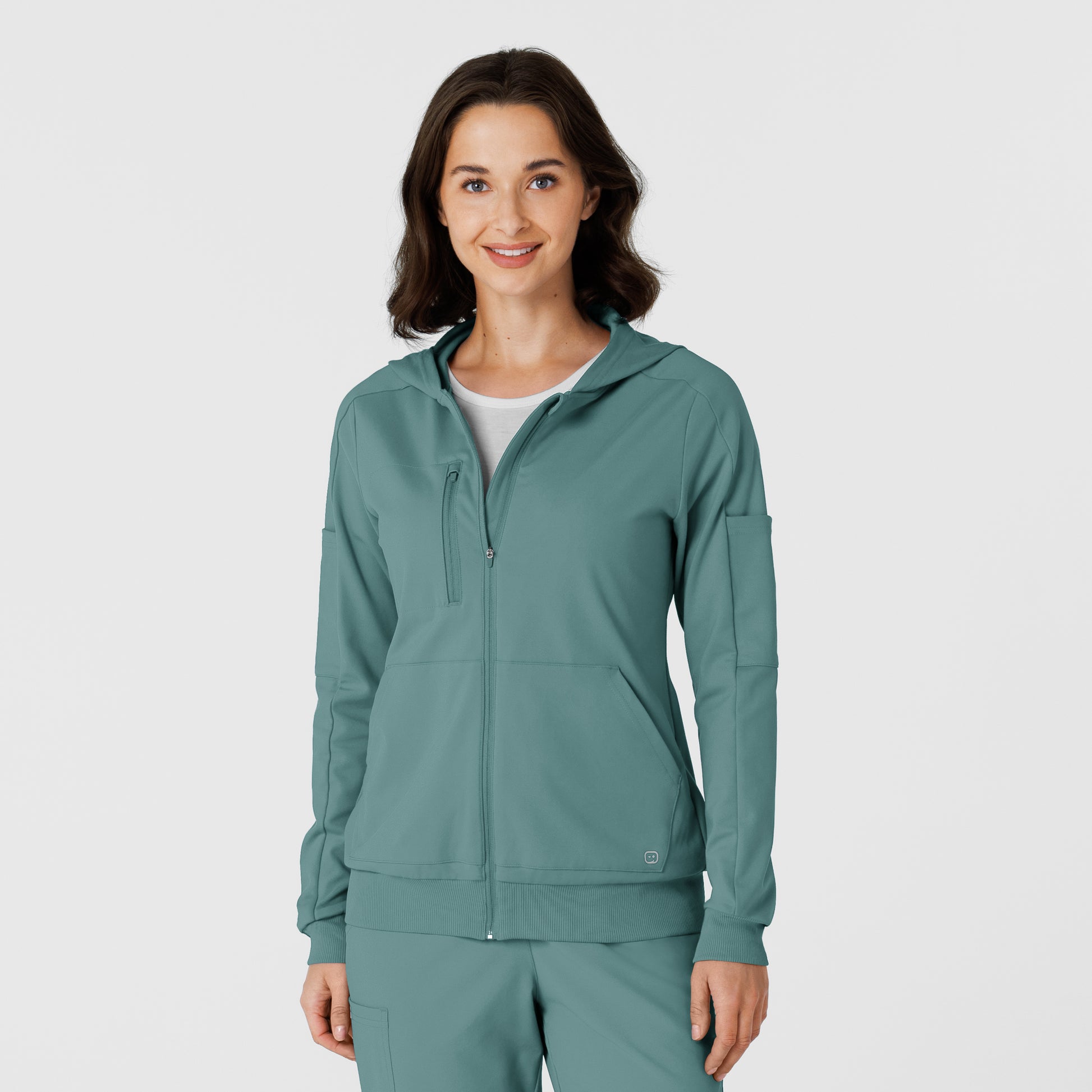RENEW Knit 8159 Women’s Zip Hoodie Vintage Teal